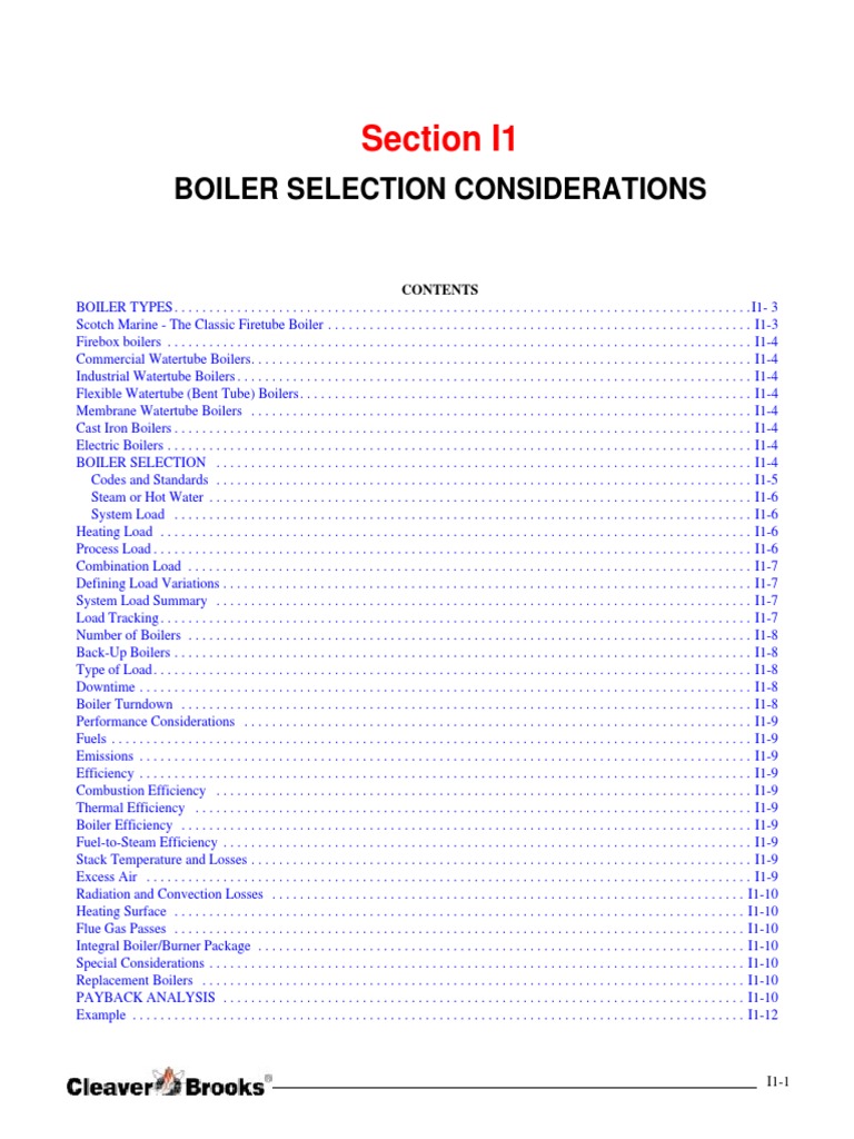 Cleaver Brooks Boiler_Selection Considerat Boiler Water Heating