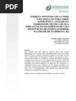 ENERGIA FOTOVOLTAICA COMO UMA SOLUÇÃO PARA CRISE ENERGÉTICA