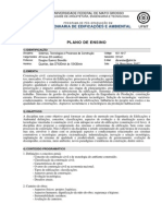 Plano de Ensino Sistemas 2C Tecnologias e Processos de Construcao