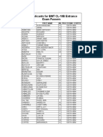 CS FOR BMT CL-10B Entrance Exam Passers