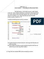 What-If & Goalseek Analysis + Generating Two Dimensional Table