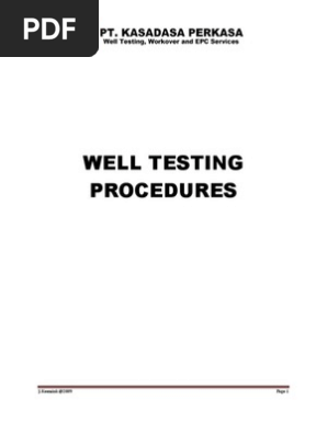 Kdp Well Test Procedures Manual