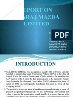 Report On Swaraj Mazda Limited: Submitted by