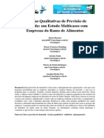 Técn Qualitativas Previsão Demanda Empresas Alimentos