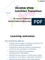 BMS3058 IPHN Global Nutrition Transition: DR Laura Tripkovic Laura - Tripkovic@surrey - Ac.uk