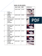 Price List/Catalogue of Led Lights S. No Item Item Code MRP Reference