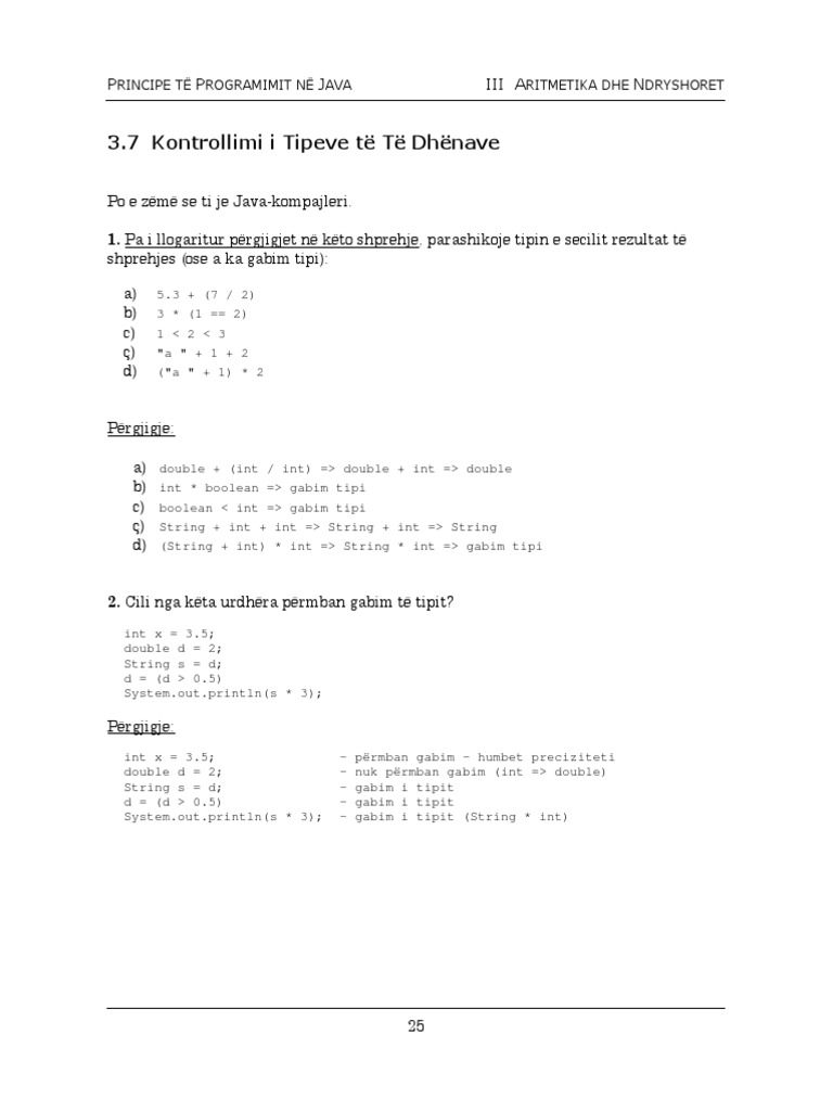 Type Errors in Java Programming | PDF
