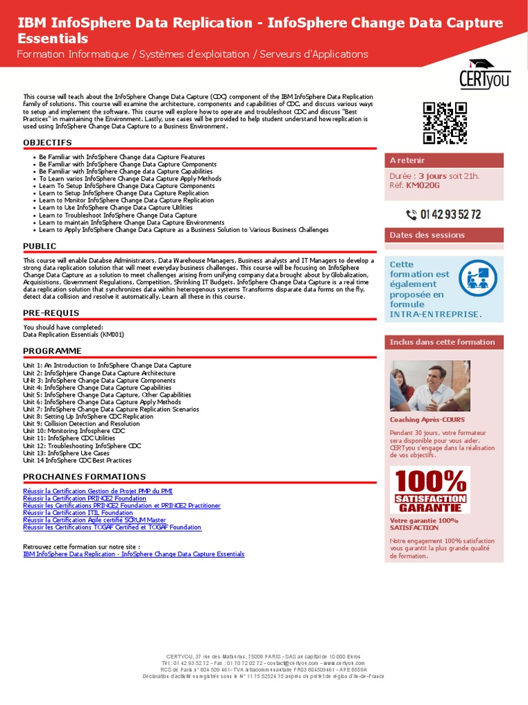 KM020G Formation Ibm Infosphere Data Replication Infosphere Change Data ...