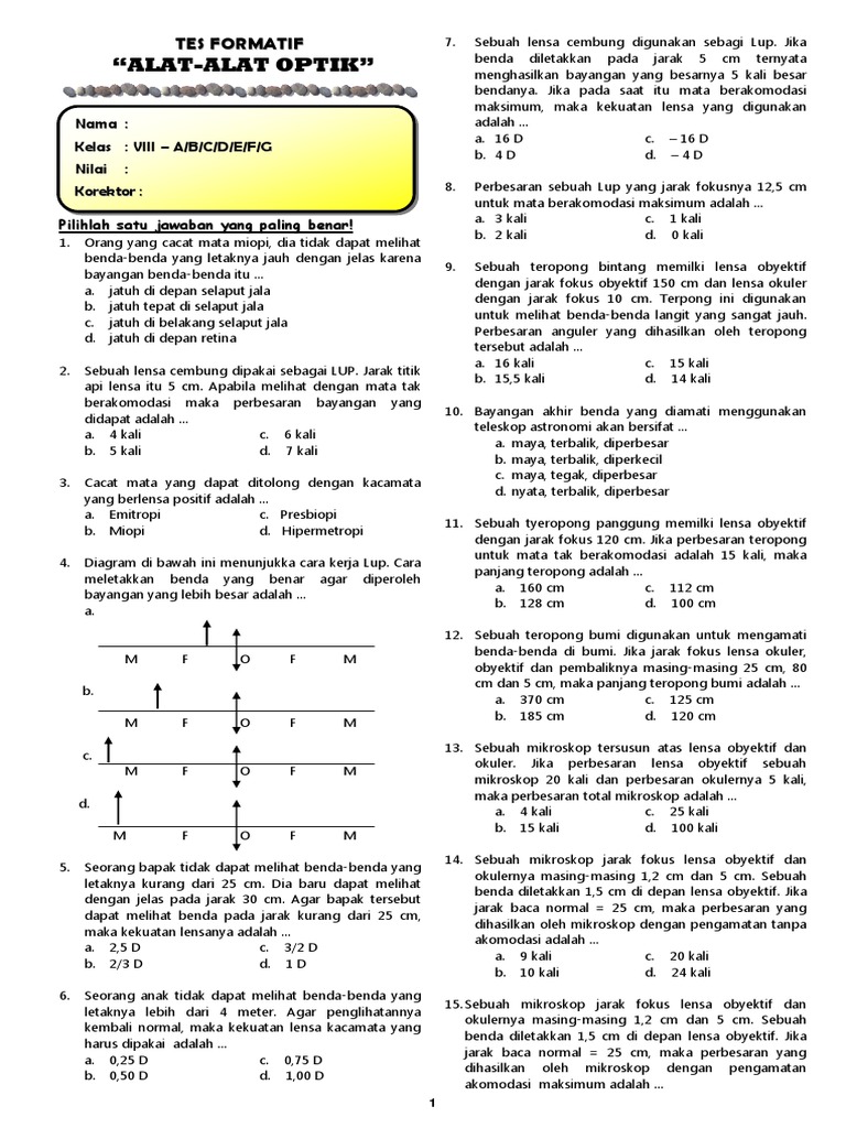 Soal Alat Optik