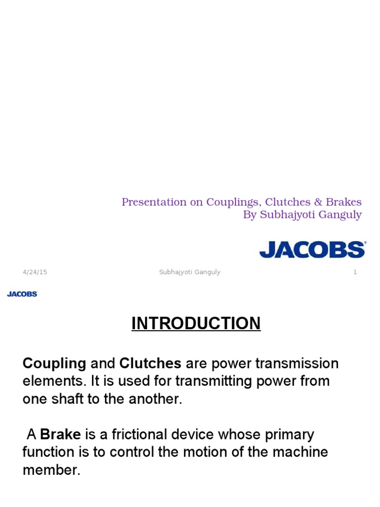 On Coupling, Clutches, Brakes PDF Clutch Machines
