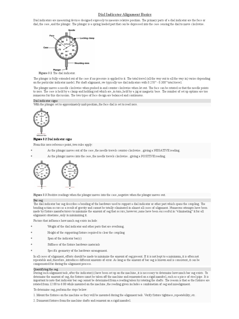 Dial Indicator Alignment Basics PDF Teaching Mathematics Nature