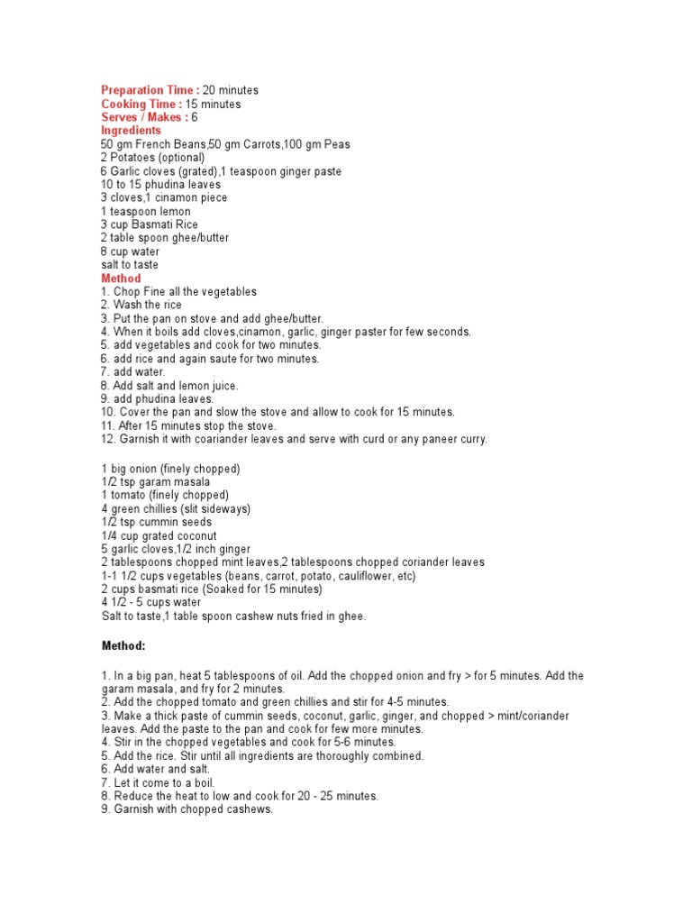 Preparation Time: Cooking Time: Serves / Makes: Ingredients | PDF