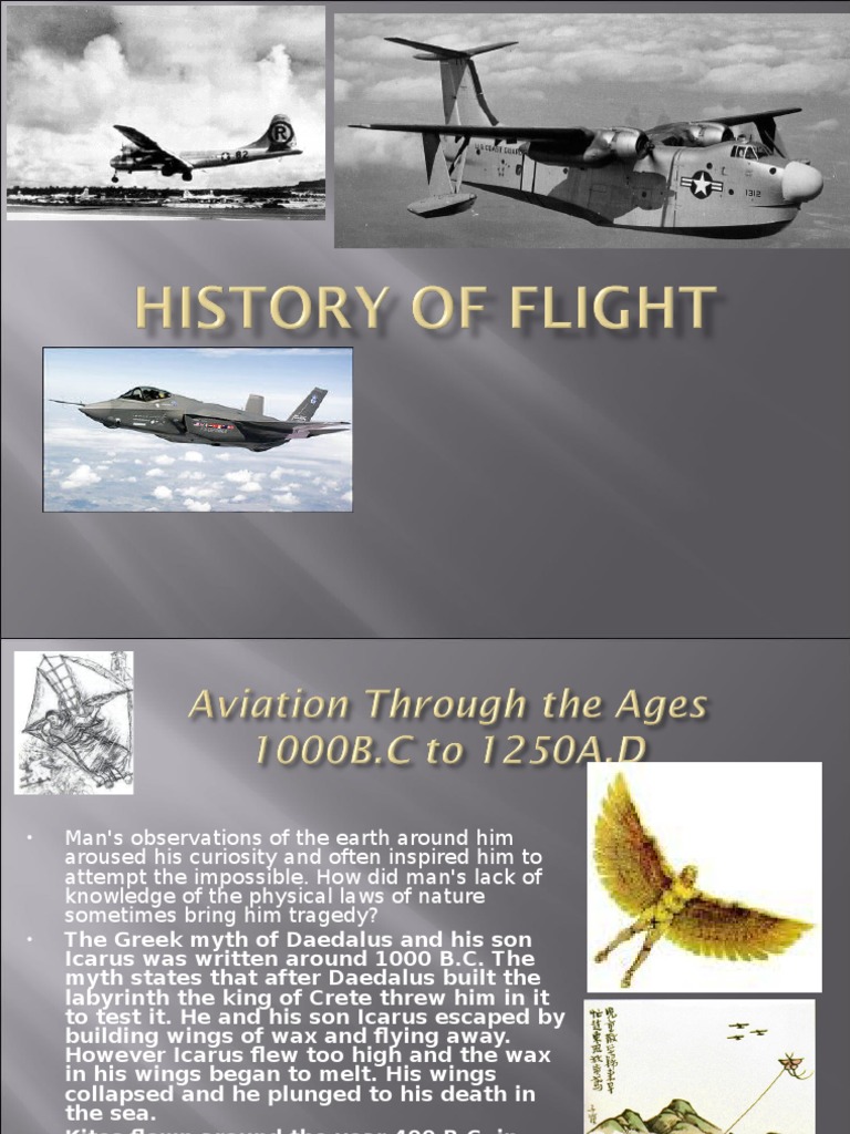Evolution of Flight: From Myths to Aviation | PDF | Wright Brothers ...