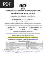 2015 IILC Container Exam Bulletin