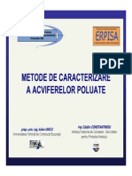 Metode de Caracterizare A Acviferelor Poluate