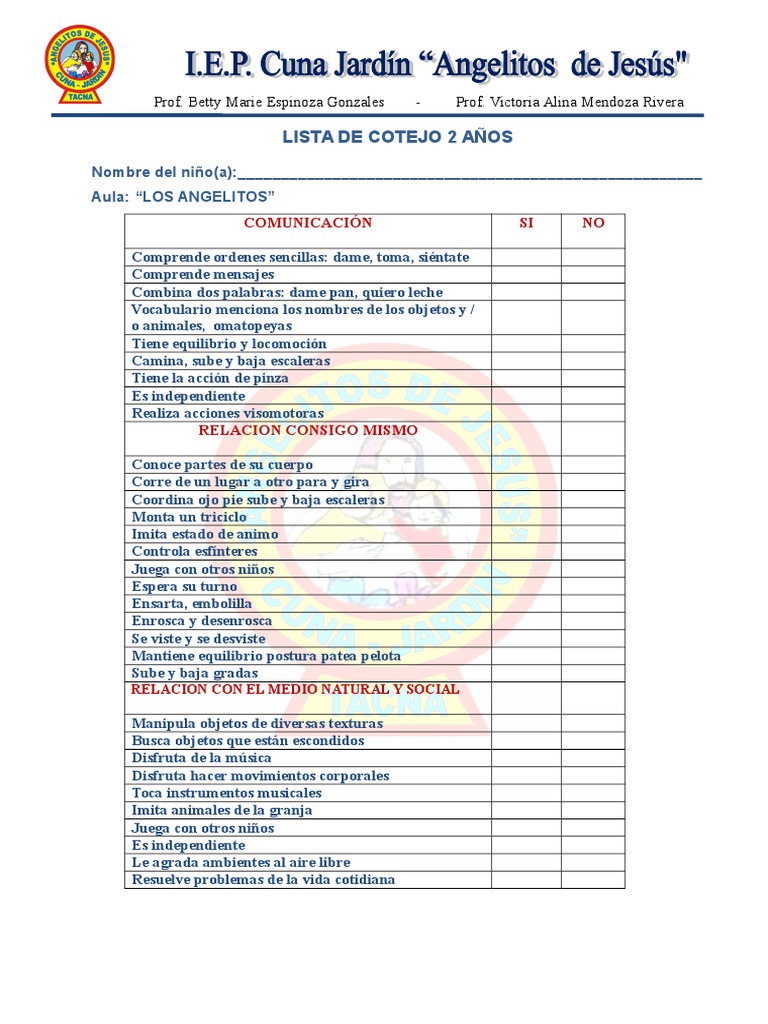 Lista De Cotejo Para Evaluar El Uso De Material Didactico Material