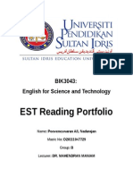 EST Reading Portfolio: BIK3043: English For Science and Technology