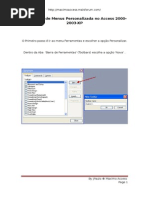 Criar Barra de Menus Personalizada No Access 2000-2003-XP