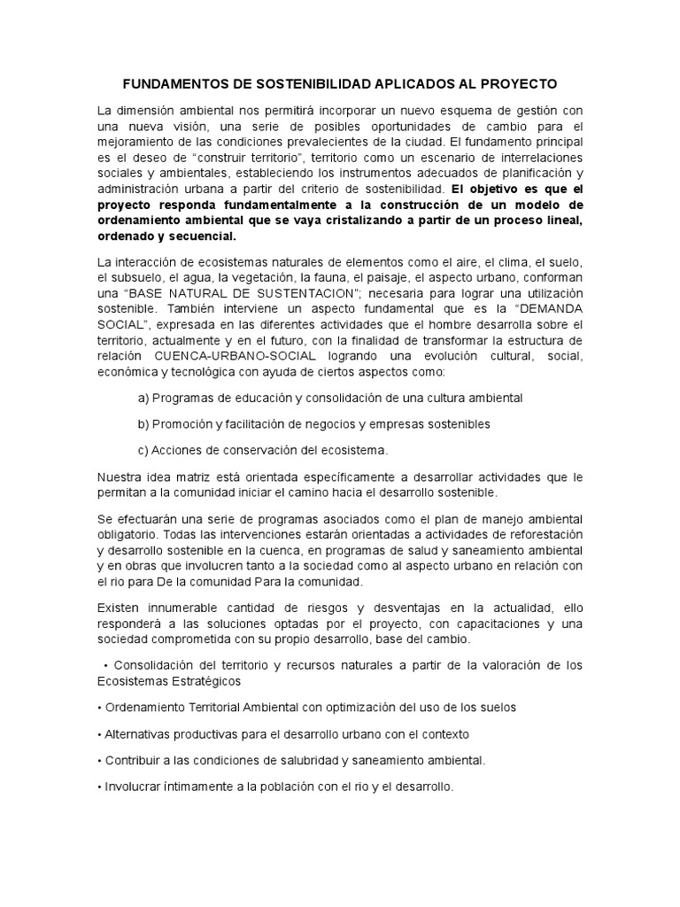 Fundamentos de Sostenibilidad | PDF | Sustentabilidad | Desarrollo ...