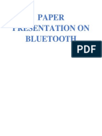 Bluetooth Paper Presentation