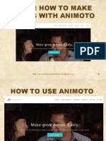 How To Use Animoto