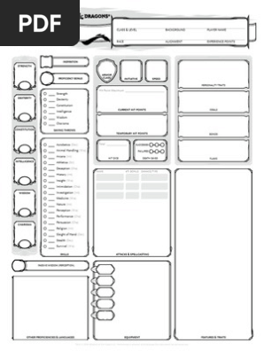 dnd 5e character sheet pdf
