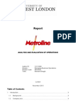 Metroline - ANALYSIS AND EVALUATION OF OPERATIONS