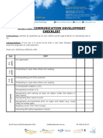 Written Communication Development Checklist