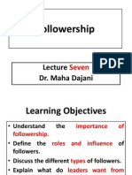 Elearning Lecture Seven Followership