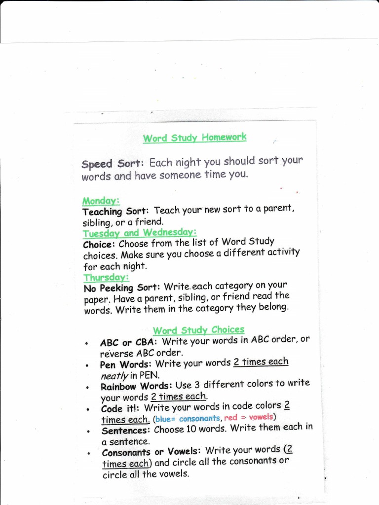 Words Their Way Activities Guide | PDF | Teaching Methods & Materials