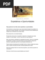 Expetativas e Oportunidades