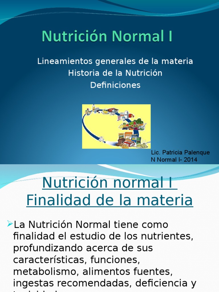 1. Historia de La Nutricion. Antropometria Nutricionista