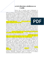 Los Orígenes de La Literatura Caballeresca en Castilla