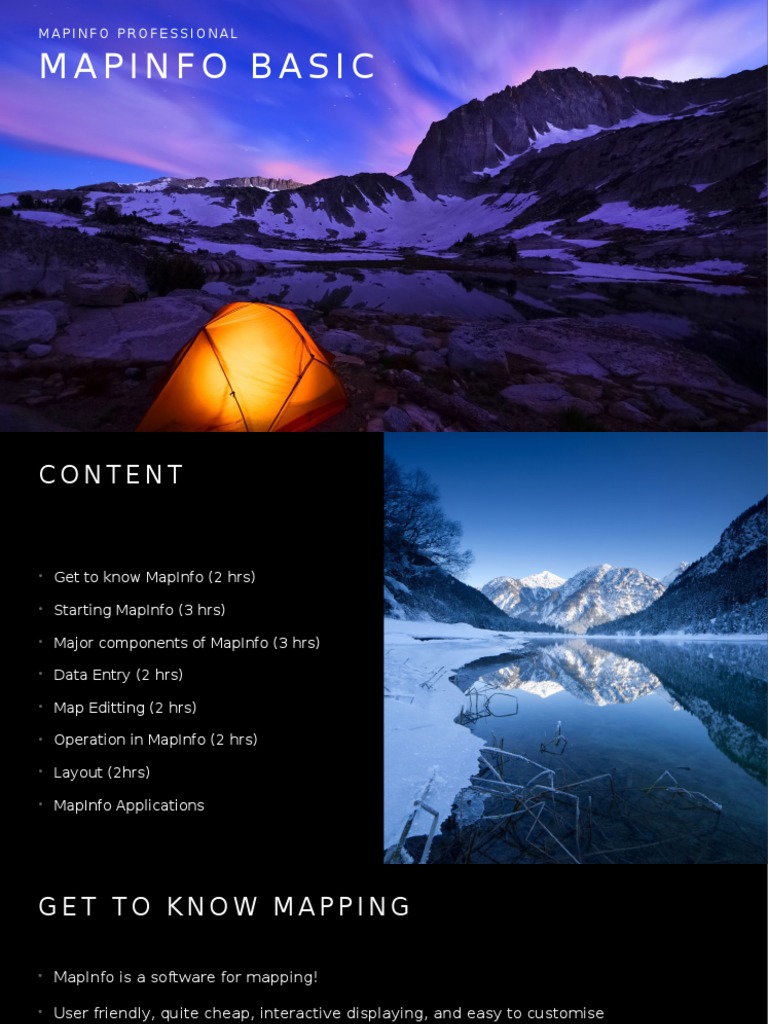 MapInfo Professional Training Overview | PDF