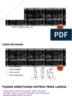 Kebutuhan Nutrisi Pada Lansia