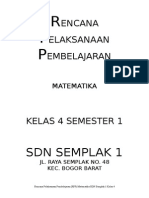 RPP Matematika Kelas 4 .