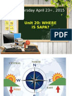 Thursday April 23, 2015: Unit 20: WHERE Is Sapa?