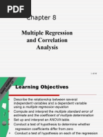 Ch.8 Multiple Regression and Correlation