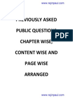 Previously Asked Public Questions Chapter Wise, Content Wise and Page Wise Arranged
