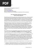 Kathleen Woodward Syllabus Cultural Politics and Poetics of the Emotions 