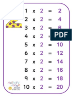 2 Times Table Poster