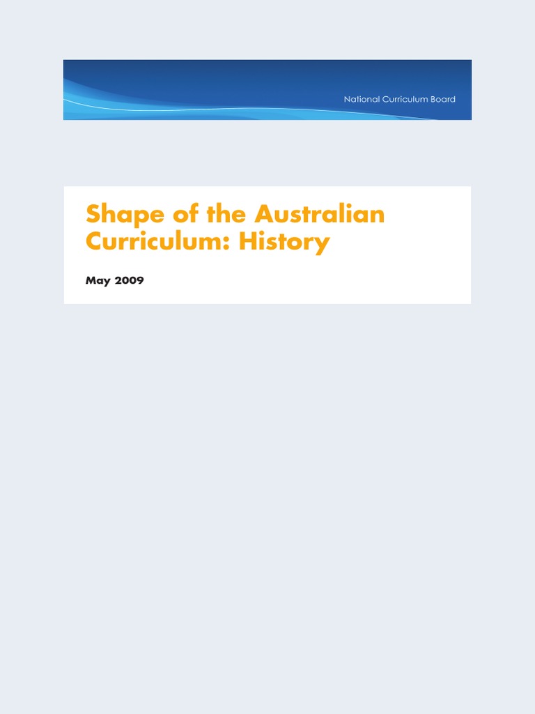 Australian Curriculum - History | PDF | Curriculum | Educational Technology