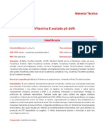 Vitamina E acetato pó: propriedades, aplicações e referências