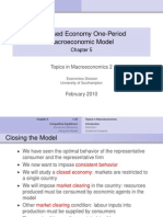 A Closed Economy One-Period Macroeconomic Model: Topics in Macroeconomics 2