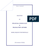 04 A Model RFP For Selection of Financial Consultant and Transaction Adviser Word PDF