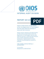 Audit of Field Central Review Bodies Within The Department of Field Support and The Staff Selection Process in Selected Field Missions
