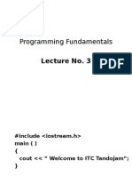 Programming Fundamentals - Lecture 03
