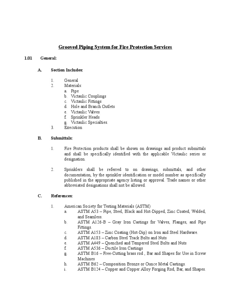 Fire Protection Services | PDF | Pipe (Fluid Conveyance) | Valve