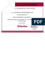 Training Completion Certificate: This Certificates Acknowledges That