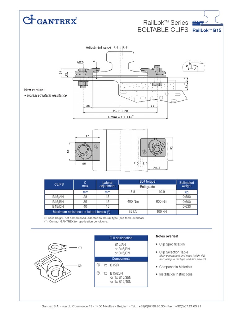 RailLok Clips Gantrex | PDF | Nut (Hardware) | Screw